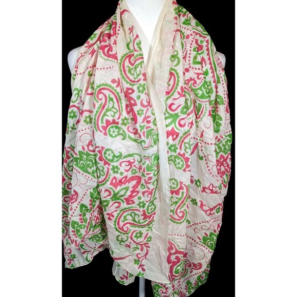 Maison Lecomte Flament Lightweight Cotton Floral Scarf - Picture 3 of 5